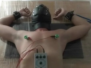 electro session with intense nipp stimulation